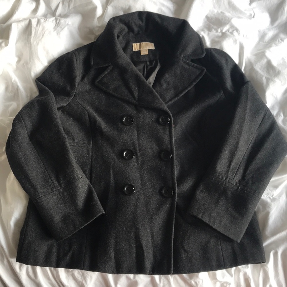 XL Michael Kors Charcoal Gray Pea Coat